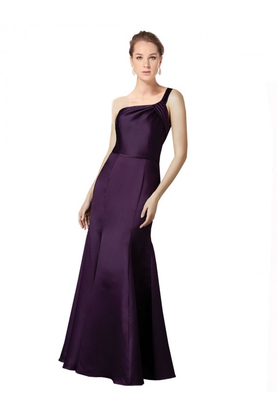 Satin Long One Shoulder Mermaid Prom Dress / Bridesmaid Dress Sudbury