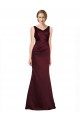 Satin Low Back Long V-Neck A-Line Black Tie Evening Gown / Prom Dress / Bridesmaid Dress Sudbury