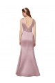 Satin V-Back Long V-Neck Sheath Formal Evening Gown / Prom Dress / Bridesmaid Dress Sudbury