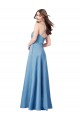 Satin Criss Cross Back Long Spaghetti Straps Sheath Formal Evening Gown / Prom Dress / Bridesmaid Dress Sudbury