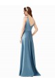Satin Long High Neck A-Line Black Tie Prom Dress / Bridesmaid Dress Sudbury
