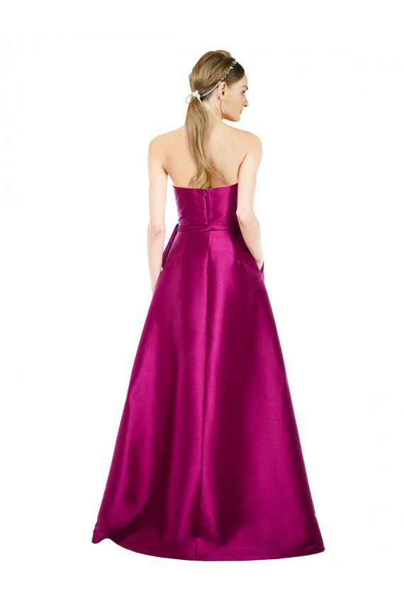 Satin Long V-Neck A-Line Prom Dress / Bridesmaid Dress Sudbury