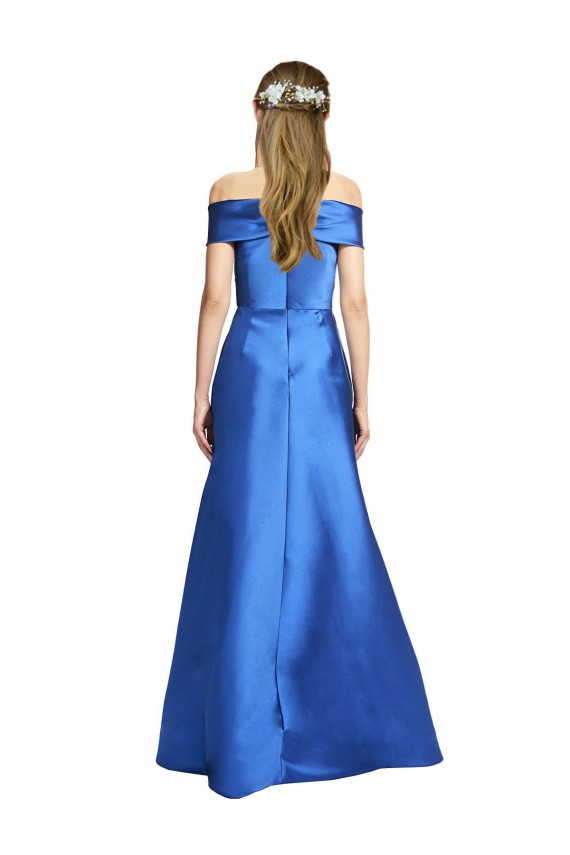Satin Long Off the Shoulder A-Line Black Tie Evening Gown / Prom Dress / Bridesmaid Dress Sudbury