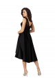 Satin & Lace Midi Length Illusion Neck A-Line High Low Bridesmaid Dress Sudbury