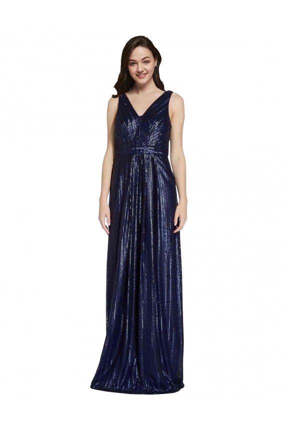 Sequin V-Back Long V-Neck Sheath Formal Evening Gown / Prom Dress / Bridesmaid Dress Sudbury
