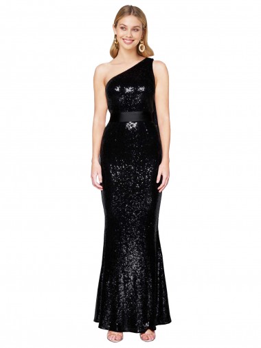 Sequin Long One Shoulder Mermaid Formal Evening Gown / Prom Dress / Bridesmaid Dress Sudbury