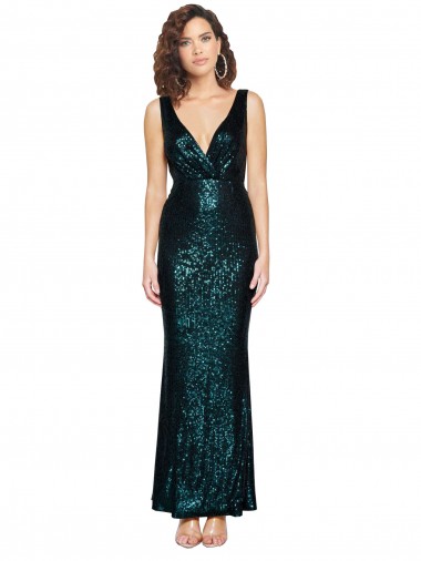 Sequin Long V-Neck Mermaid Bridesmaid Dress / Evening Dress Sudbury