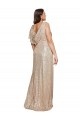 Sequin Long V-Neck A-Line Black Tie Plus Size Evening Gown / Prom Dress / Bridesmaid Dress Sudbury