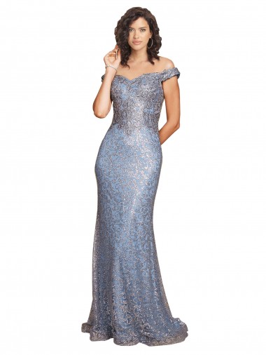 Sequin Long Off the Shoulder Mermaid Formal Evening Gown / Prom Dress / Bridesmaid Dress Sudbury