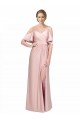 Silk like Satin Low Back Long Off the Shoulder Sheath Formal Evening Gown / Prom Dress / Bridesmaid Dress Sudbury