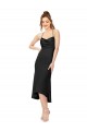 Silk like Satin Criss Cross Back Midi Length Cowl Neck Sheath High Low Evening Gown / Prom Dress / Bridesmaid Dress Sudbury