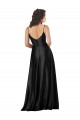 Silk like Satin Low Back Long V-Neck A-Line Formal Dress / Bridesmaid Dress Sudbury