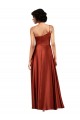 Silk like Satin Long One Shoulder Burnt Orange A-Line Black Tie Evening Gown / Prom Dress / Bridesmaid Dress Sudbury