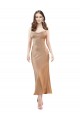 Silk like Satin Low Back Midi Length Cowl Neck Sheath Formal Evening Gown / Prom Dress / Bridesmaid Dress Sudbury