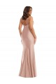 Silk like Satin Long V-Neck Dusty Pink Mermaid Formal Plus Size Evening Gown / Prom Dress / Bridesmaid Dress Sudbury