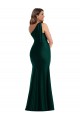 Silk like Satin Long One Shoulder Ever Green Mermaid Formal Plus Size Evening Gown / Prom Dress / Bridesmaid Dress Sudbury