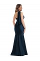 Silk like Satin Long One Shoulder Dark Navy Mermaid Formal Plus Size Evening Gown / Prom Dress / Bridesmaid Dress Sudbury