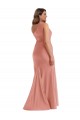 Silk like Satin Long One Shoulder Mermaid Black Tie Plus Size Evening Gown / Prom Dress / Bridesmaid Dress Sudbury