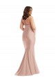 Silk like Satin Open Back Long Halter Neck Mermaid Formal Plus Size Evening Gown / Prom Dress / Bridesmaid Dress Sudbury