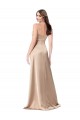 Silk like Satin Low Back Long Spaghetti Straps Champagne Pink A-Line Formal Evening Gown / Prom Dress / Bridesmaid Dress Sudbury