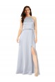 Silk like Satin Low Back Long Halter Neck A-Line Formal Evening Gown / Bridesmaid Dress Sudbury