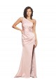 Silk like Satin Low Back Long One Shoulder Sheath Formal Evening Gown / Prom Dress / Bridesmaid Dress Sudbury