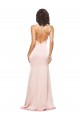 Silk like Satin Low Back Long One Shoulder Sheath Formal Evening Gown / Prom Dress / Bridesmaid Dress Sudbury