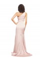 Silk like Satin Long One Shoulder Sheath Black Tie Evening Dress / Prom Dress / Bridesmaid Dress Sudbury