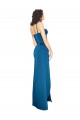 Silk like Satin Low Back Long Spaghetti Straps Sheath Formal Evening Gown / Prom Dress / Bridesmaid Dress Sudbury
