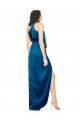 Silk like Satin Long Halter Neck Sheath Formal Evening Gown / Prom Dress / Bridesmaid Dress Sudbury