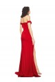 Silk like Satin Long Off the Shoulder Red A-Line Formal Evening Gown / Prom Dress / Bridesmaid Dress Sudbury