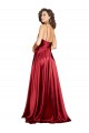 Silk like Satin Low Back Long Spaghetti Straps A-Line Black Tie Evening Dress / Prom Dress / Bridesmaid Dress Sudbury