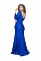 Silk like Satin V-Back Long V-Neck Royal Blue Mermaid Formal Evening Gown / Prom Dress / Bridesmaid Dress Sudbury