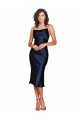 Silk like Satin Cocktail Length Spaghetti Straps Sheath Formal Evening Gown / Prom Dress / Bridesmaid Dress Sudbury