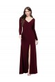 Spandex V-Back Long V-Neck Sheath Prom Dress / Bridesmaid Dress Sudbury