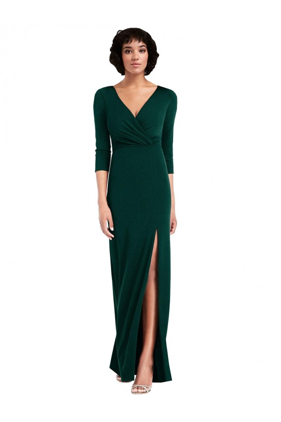 Spandex V-Back Long V-Neck Trumpet Formal Evening Gown / Prom Dress / Bridesmaid Dress Sudbury