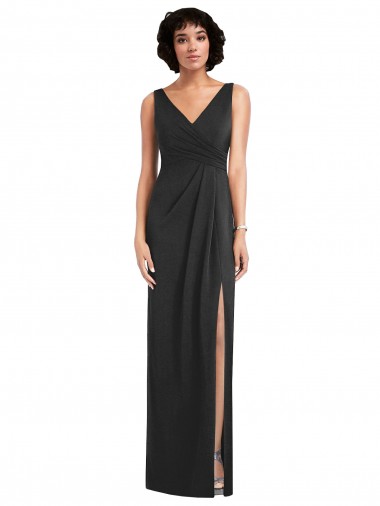 Spandex V-Back Long V-Neck Sheath Formal Evening Gown / Prom Dress / Bridesmaid Dress Sudbury