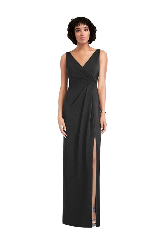 Spandex V-Back Long V-Neck Sheath Formal Evening Gown / Prom Dress / Bridesmaid Dress Sudbury