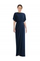 Spandex Open Back Long Bateau Neck Sheath Semi Formal Evening Dress / Prom Dress / Bridesmaid Dress Sudbury