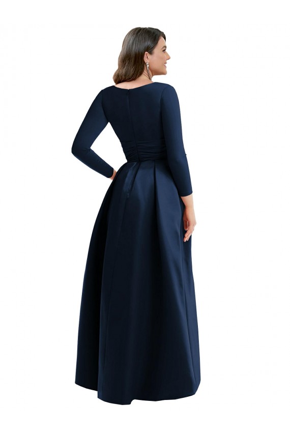 Spandex Long V-Neck Ball Gown High Low Plus Size Evening Gown / Prom Dress / Bridesmaid Dress Sudbury