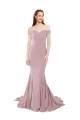 Stretch Crepe Sweep Train Off the Shoulder Mermaid Bridesmaid Dress / Evening Dress Sudbury