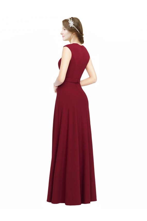 Stretch Crepe Long Square Neck A-Line Prom Dress / Bridesmaid Dress Sudbury