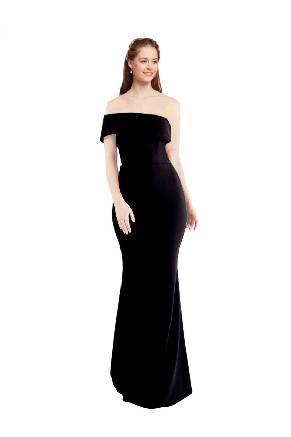 Stretch Crepe Keyhole Back Long One Shoulder Mermaid Formal Evening Gown / Prom Dress / Bridesmaid Dress Sudbury