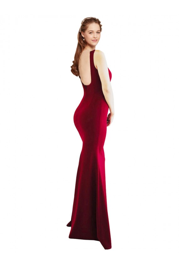 Stretch Crepe Long Square Neck Mermaid Formal Evening Gown / Prom Dress / Bridesmaid Dress Sudbury