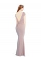 Stretch Crepe Tie Back Long Boat Neck Mermaid Formal Evening Gown / Prom Dress / Bridesmaid Dress Sudbury