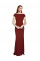 Stretch Crepe Keyhole Back Long Round Neck Mermaid Formal Evening Gown / Prom Dress / Bridesmaid Dress Sudbury