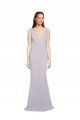 Stretch Crepe Keyhole Back Long V-Neck Mermaid Formal Evening Gown / Prom Dress / Bridesmaid Dress Sudbury