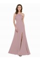 Stretch Crepe Keyhole Back Long Jewel Neck A-Line Prom Dress / Bridesmaid Dress Sudbury