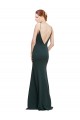 Stretch Crepe V-Back Long V-Neck Pink A-Line Formal Dress / Bridesmaid Dress Sudbury