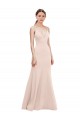 Stretch Crepe V-Back Long V-Neck Pink A-Line Formal Dress / Bridesmaid Dress Sudbury